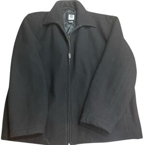 Vintage GAP Y2K Wool Blend Zip Jacket Men’s Large Black